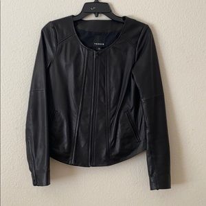 Black leather jacket